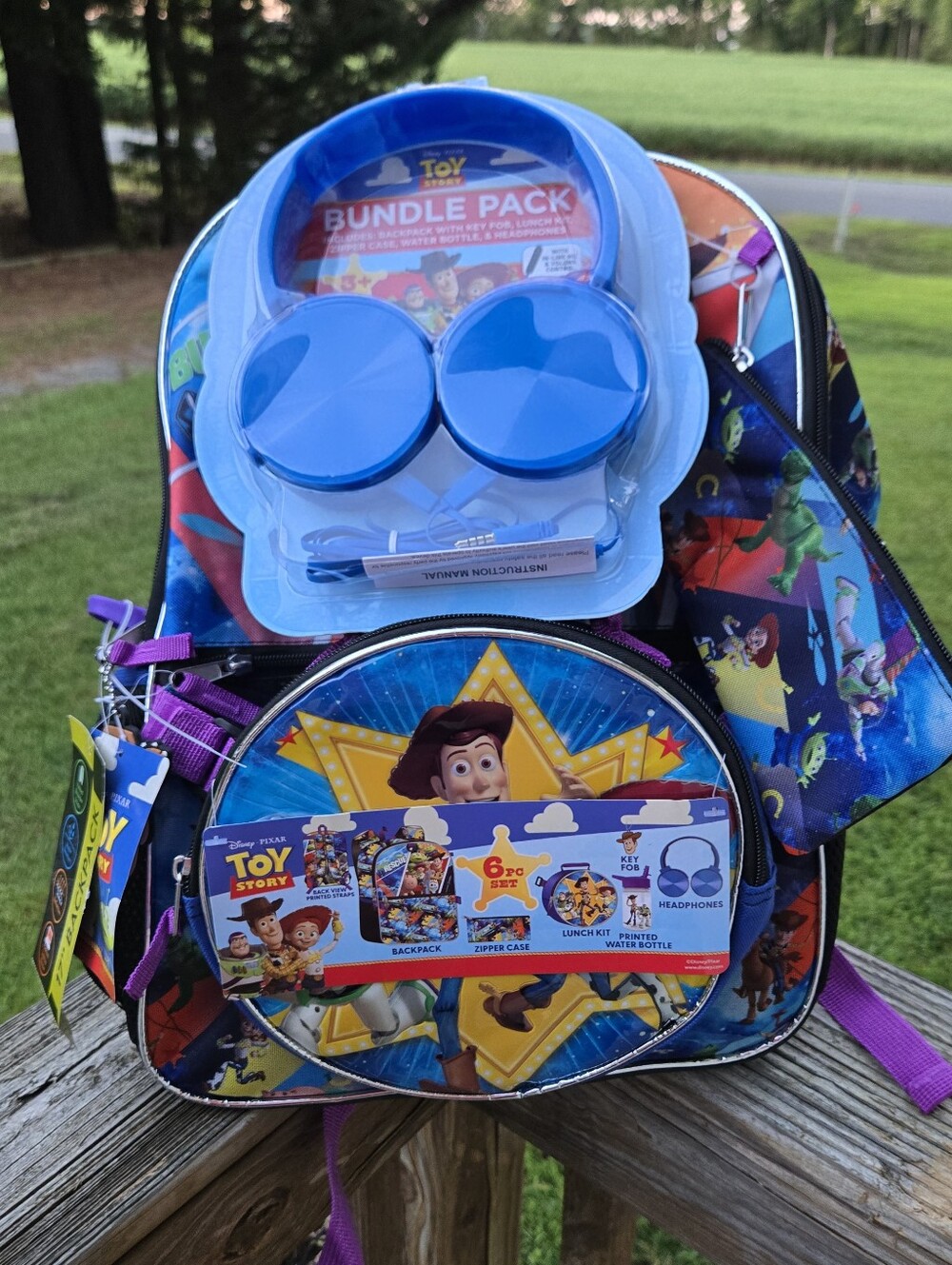 Toy Story 6-Piece Bundle - Backpack Set with Headphones & Lunch Kit